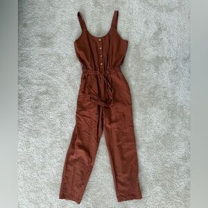 SOLD Oak + Fort Rust Brown Jumpsuit NWT